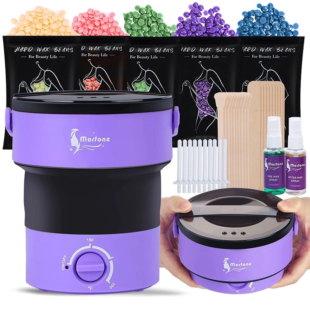 Purple Wax Warmer Kit for Hair Removal